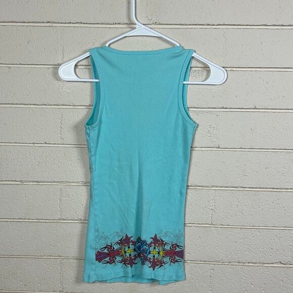 Y2K Blue Bling Tank size S - Picture 2 of 8